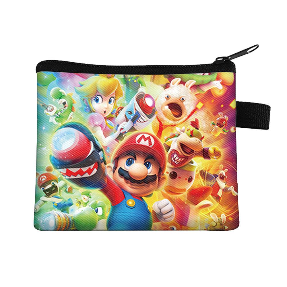 New Super Mario Children'S Change Bag Portable Card Bag Coin Key Storage Bag Cute Storage Bag