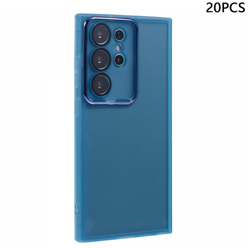 Bulk Purchasing 20Pcs For Samsung Galaxy S24 Ultra Case Electroplated Camera Frame TPU Phone Cover Precise Cutouts