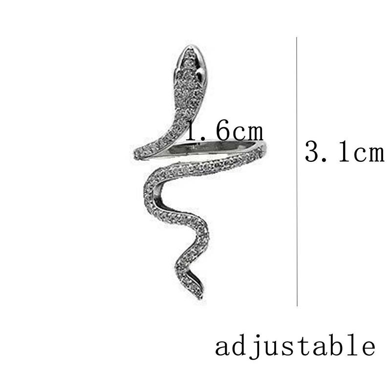 Кольцо в виде змеи с микро-инкрустацией из циркония, маленькое женское простое модное кольцо на указательный палец для дизайнера меньшинства