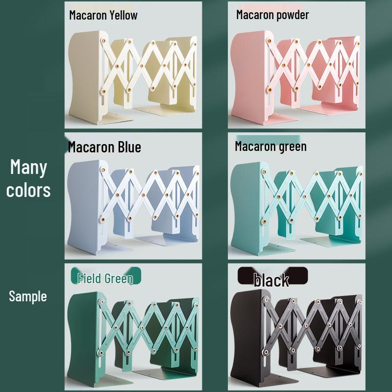 Выдвижные железные книжные полки-книгодержатели - Многофункциональная складная подставка для студентов