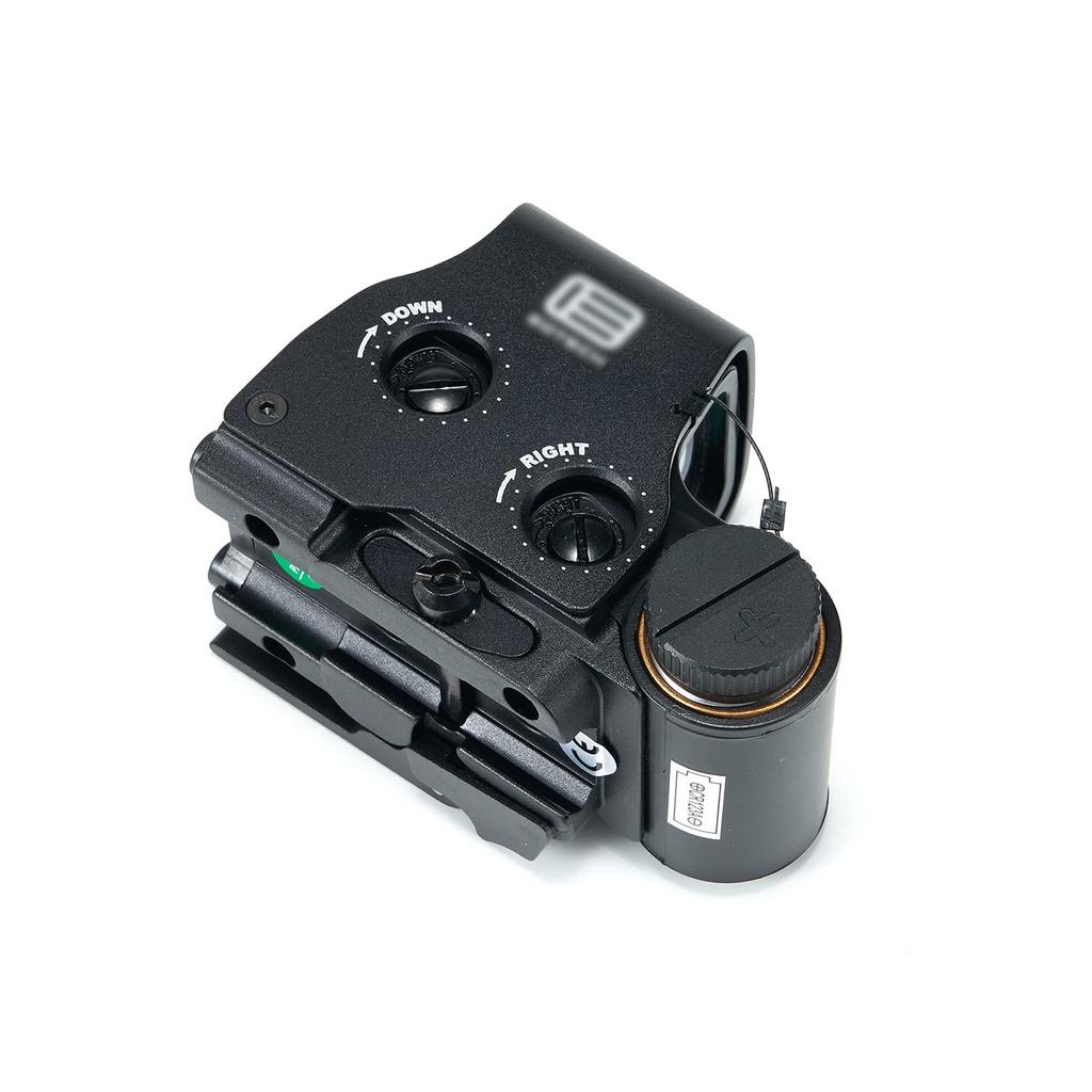 Bright Latest Improved Lens 558 EO EXPS3 Type Replica Dot Sight Holo Sight Latest Real Engraving QD Lever (Black)