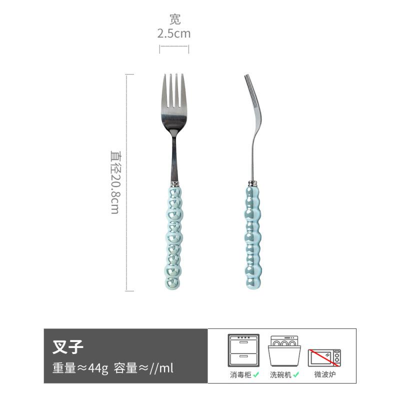 Retro Simple Style Spoon Fork Stainless Steel Tableware Fork Spoon Dessert Spoon Soup Spoon Western Food Steak Fork Fork Spoon