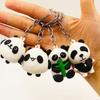 Cute Anime Panda Keychain For Women Men  Bag Pendant Accessories Kawaii Car Key Chain Couple Kids Christmas Gift
