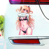 DM32#15cm Anime Cool Girl Wearing An Eye Mask With Her Back To You Vinyl Car Sticker  Waterproof Vinyl Decal Car Accessories Decor