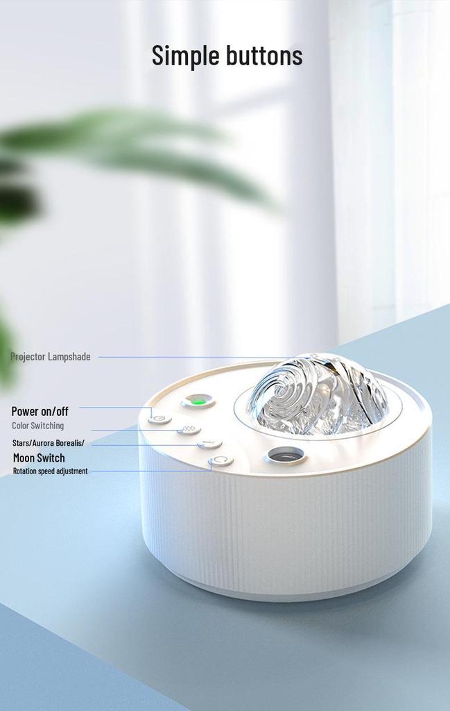 Семицветный USB-проектор звездного неба, лазерный ночник для создания атмосферы в спальне и гостиной