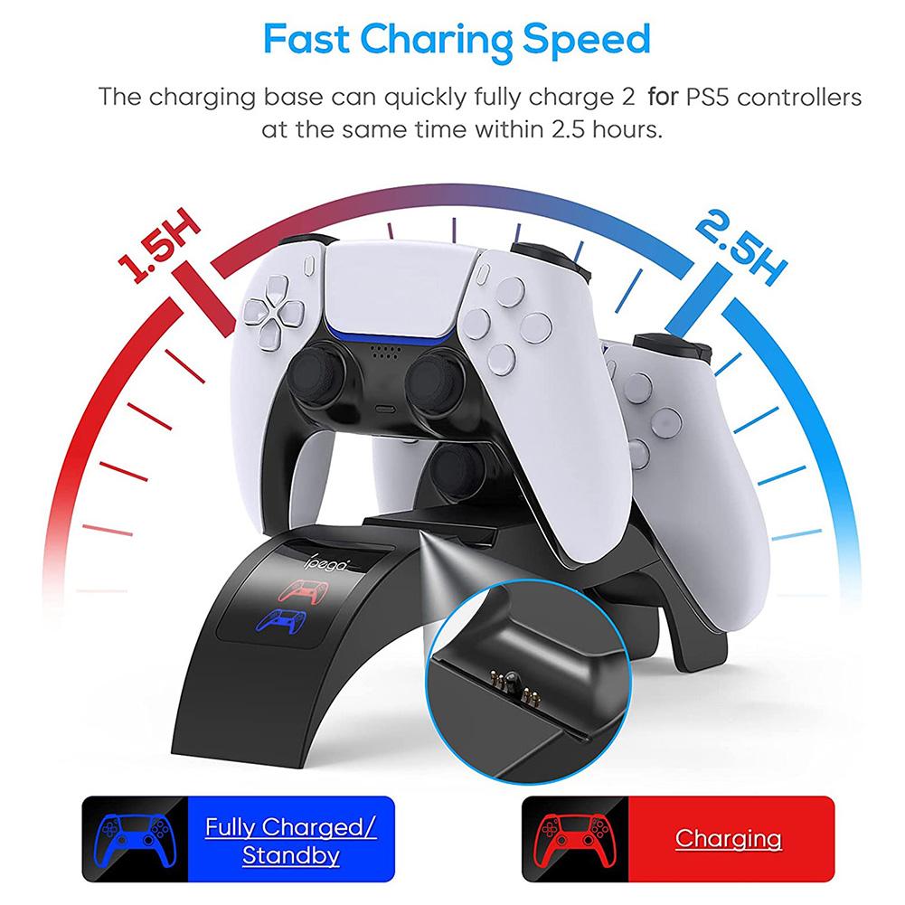 Controller Charger Dual Gamepad Fast Charging With Led Indicator Compatible For Ps5 Handle Charger
