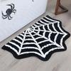 Spooky Bat Shaped Bath Mat Non Slip Halloween Doormat Gothic Horror Rug Water Resistant for Bathroom Bedroom Foyer Decor