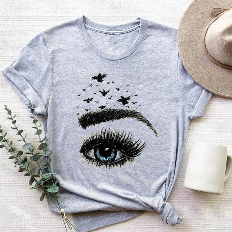 Акварельная футболка, модная милая милая футболка в стиле 90-х годов, одежда, повседневная женская футболка с коротким рукавом и принтом, женская футболка с рисунком