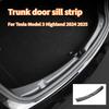 Trunk Threshold Strip for Tesla New Model 3 Highland 2024 2025 3D Carbon Pattern Back Sill Anti Scratch Protection Accessories