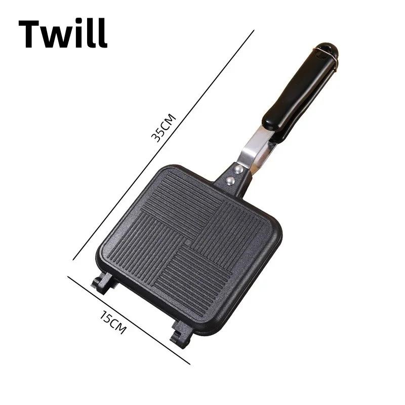 Double-sided Frying Pan Non-Stick Sandwich Bread Bakeware Breakfast Waffle Pancake Egg Frying Pan Household Kitchen Utensils