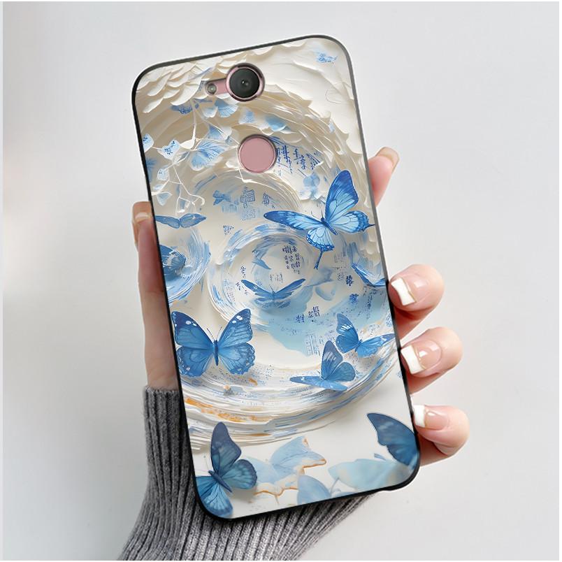 Милый Чехол Для Sony Xperia XA2 / Xperia XA2 Ultra Capa Coque Печатный Корпус Защитная Крышка Мягкий Силикон Мультяшный Черный Корпус