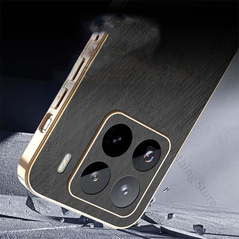 Для Xiaomi Poco X7 Pro Для Magsafe Магнитный Чехол с Гальваническим Покрытием Для POCO C75 C61 Золотистый Шелковистый Текстурный Кожаный Чехол Для Poco M6 F6 X6 Pro