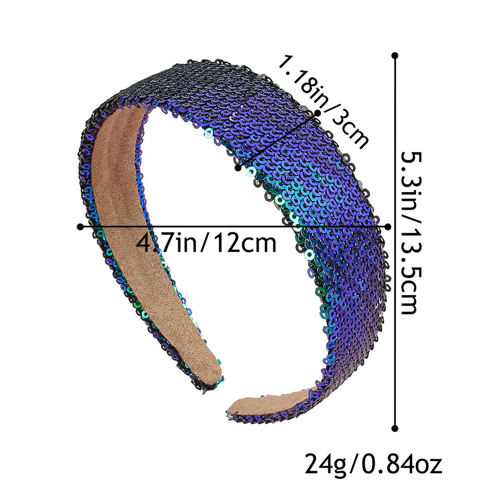Модные пайеточные повязки на голову Девочки Блестящие 3 см Повязки для волос Девочки Женщины Повязки на голову Дети Дети Украшение для вечеринки Аксессуары для волос