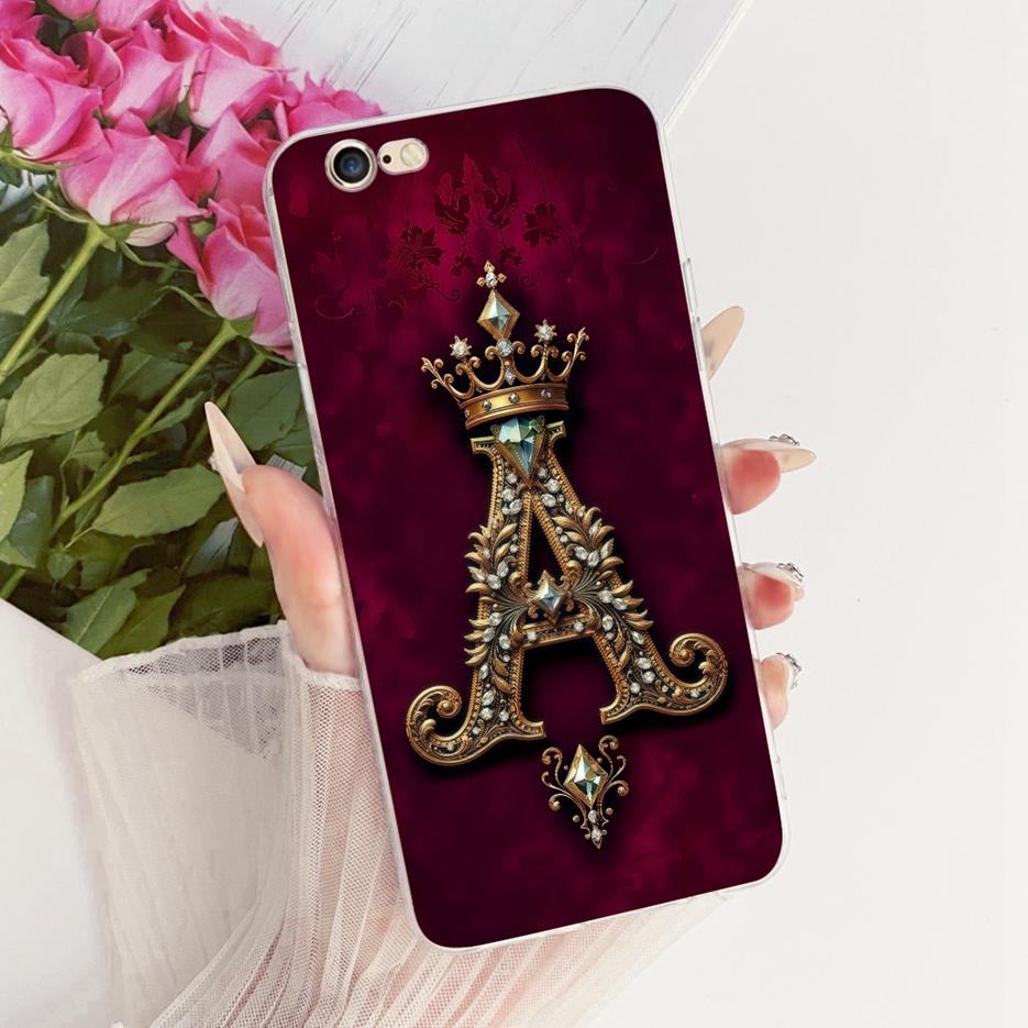 For Apple iPhone 6 6S Plus Case Cute Crown Letters Cover Soft Silicone Phone Case For iPhone 6S Plus iPhone6 iPhone6S Funda Bags