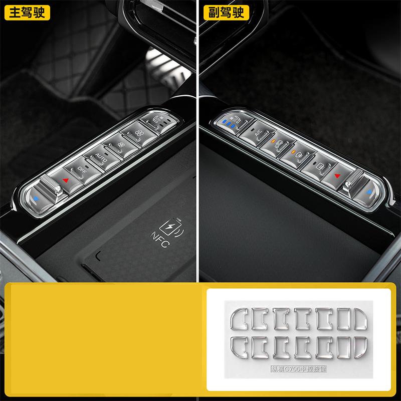 For Chery Jetour G700 2026-2027 Central Control Button Sticker Epoxy Protective Film for Central Control Trim Panel
