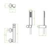 LAVEO Tores wall-mounted shower faucet with shower set, black