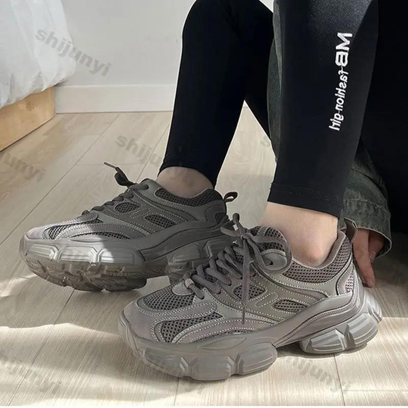 Женские модные кроссовки женские осенние повседневные модные спортивные туфли на платформе высокого качества для бега на открытом воздухе Zapatillas Hombre
