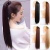 Long Straight Ponytails Clip In Ponytail Drawstring Synthetic Pony Tail Fake Hair Extensions