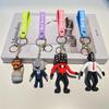 Cuphead Keychain Anime Cartoon Mugman Figures Doll Skibidi Toilet Man Keyring Pendent Car Key Chains Kids Toys Christmas Gifts