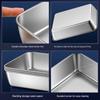 410 Stainless Steel Large Rectangular Dumpling Tray with Lid