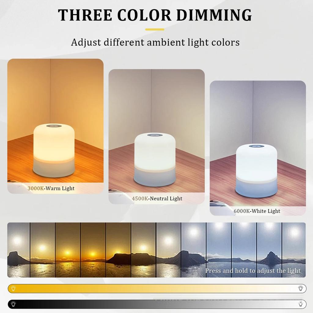 Remote Control Touch Night Light Rechargeable Night Light RGB Dimmable Table Lamp Ambient Light for Bedroom Living Room