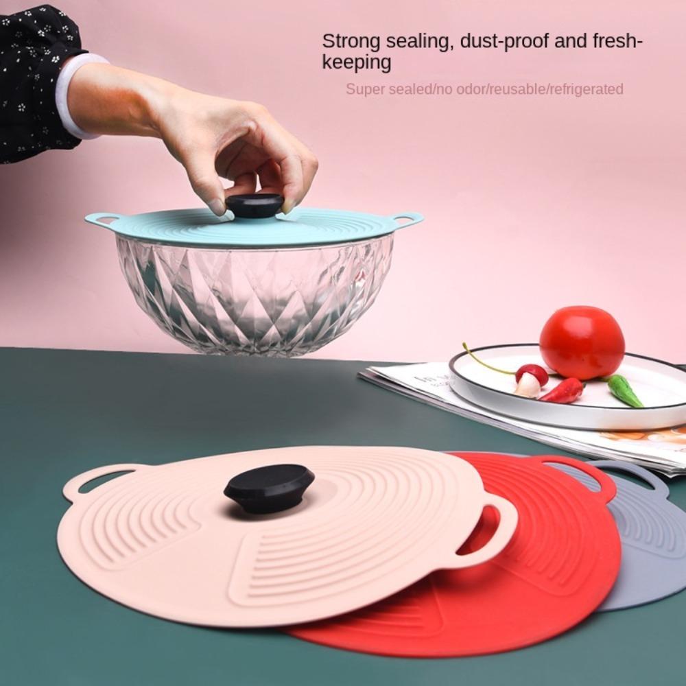 Accessories Boil Over Spill Stopper Silicone Pan Pot Lid Cover Cookware Food Fresh Keeping Cover