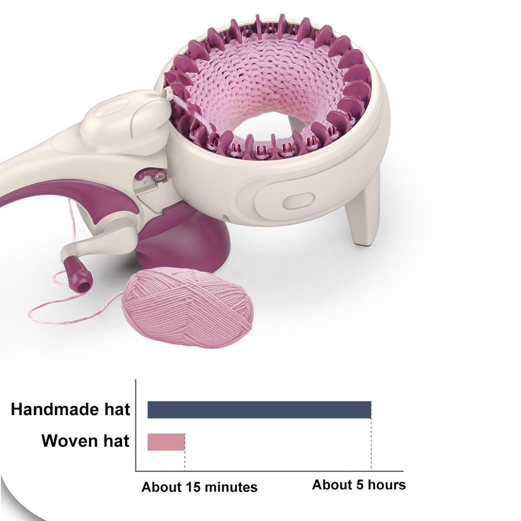 DIY Handmade Wool Knitting Machine 24 Needle Cylinder Wool Loom Hand Knitting Scarf Sweater Hat Socks Lazy Artifact