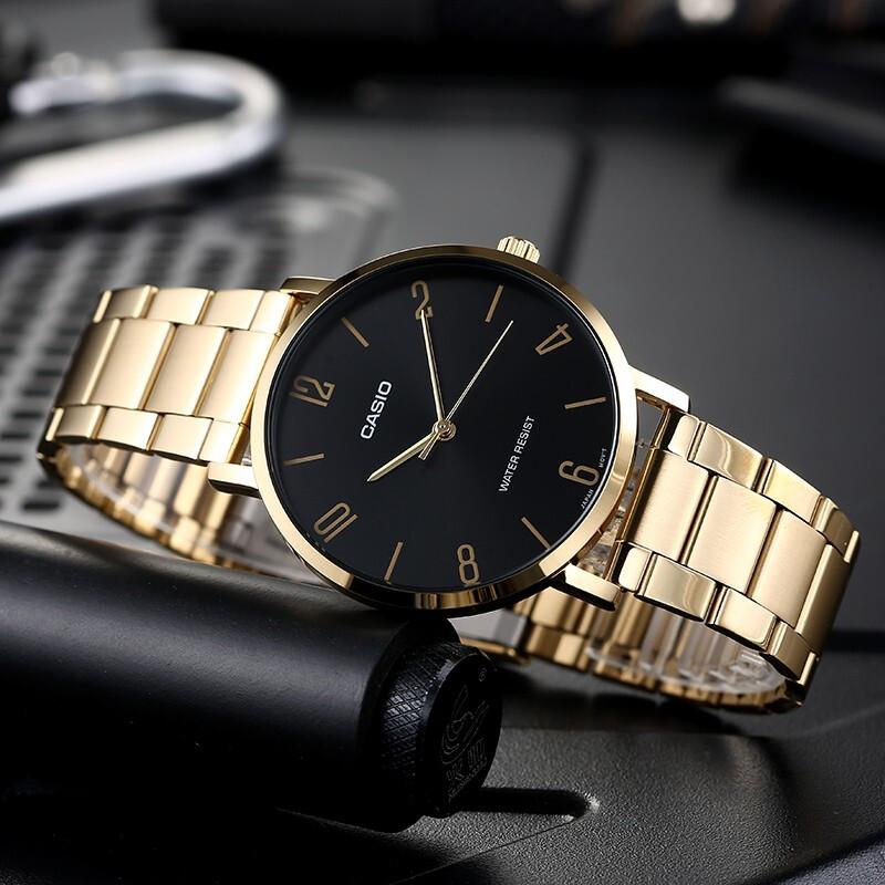 Casio Мужские часы Стандартная серия Черные MTP-VT01G-1B2 MTP-VT01G-1B2