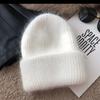 Rabbit Fur New Hat Young Knitted Hat Thickened Warm Outdoor Ski Ear Hat Women's Hat