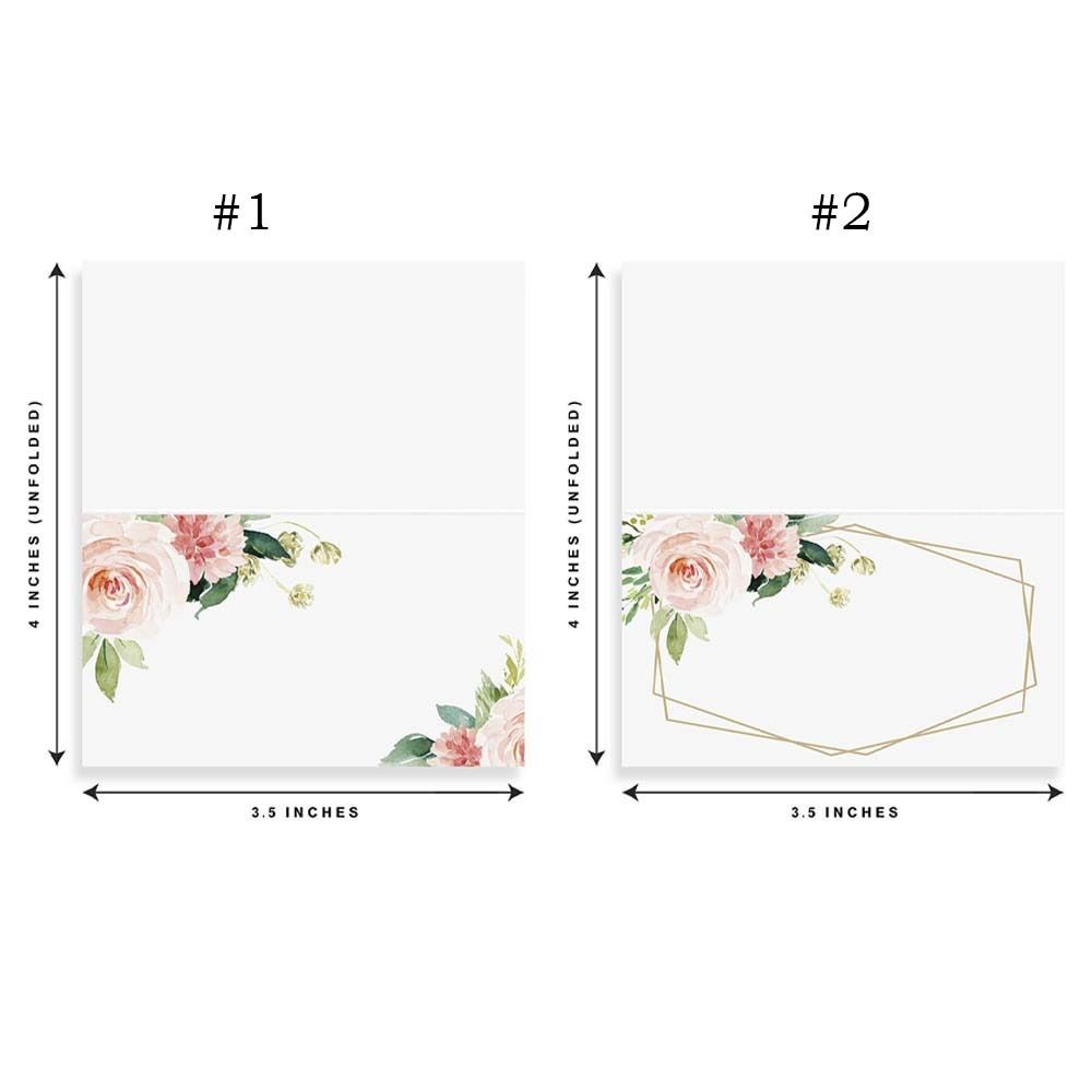 50pcs Paper Seating Place Cards Writable Tented Name Card  Dinner Party Seating