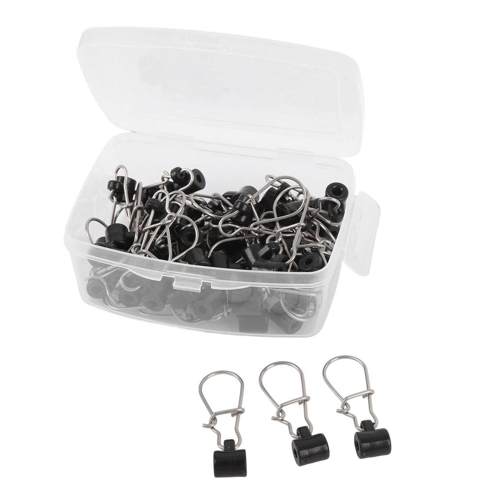 50 шт. слайдеры для лески из нержавеющей стали с двойным замком и прочным слайдером с коробкой