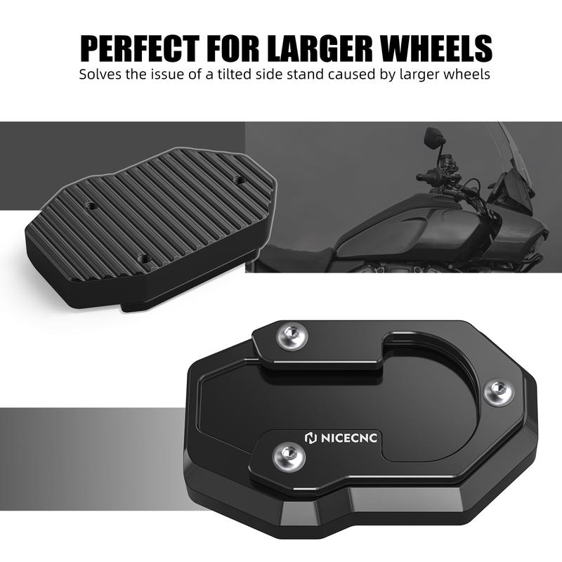 For Harley Sportster S RH1250S 2021-2024 Kickstand Side Stand Extender Pad RH 1250 S RH1250 S RH 1250S 2021 2022 2023 2024
