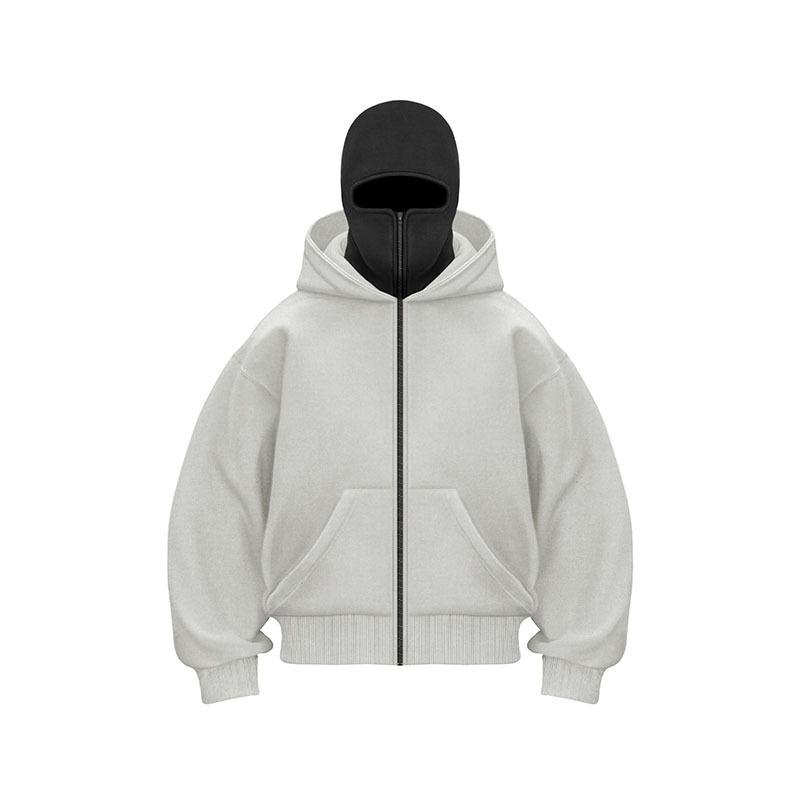Trendy Unisex Double Hood Zipper Sweatshirt - Perfect for Spring and Autumn