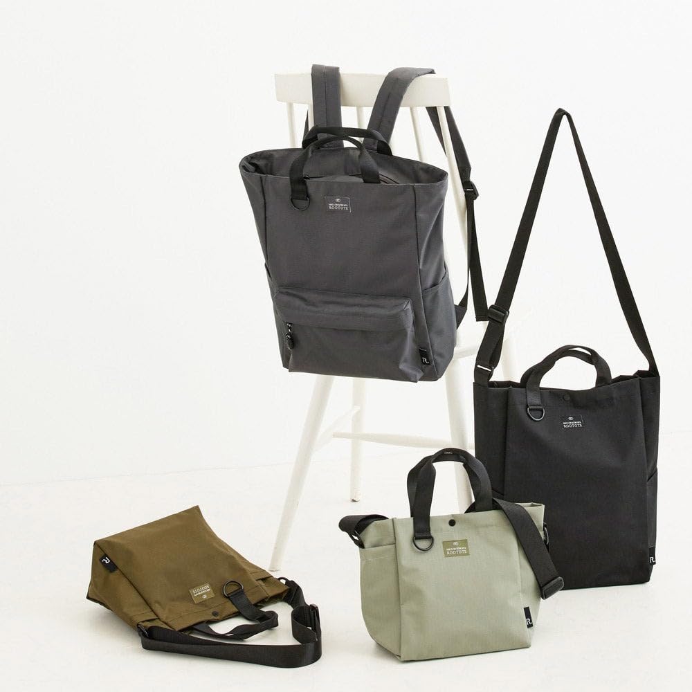 Lightweight A4 Tote Bag Backpack Unisex Business Casual 3559 [Rootote] Water-Repellent SC.Theoru.Ripstop-A (01. Black)