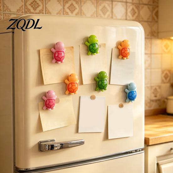 3D Fridge Magnet 5Pcs Mini Resin Turtle Refrigerator Magnet, Colorful Tortoise Magnets Home Office Kitchen Locker Decorative Accessories Animal