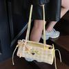 2025 New High-value Plaid Cloud Bag Hand Bag Female Senmeng Trendy Fashion Niche Ins Shoulder Armpit Bag