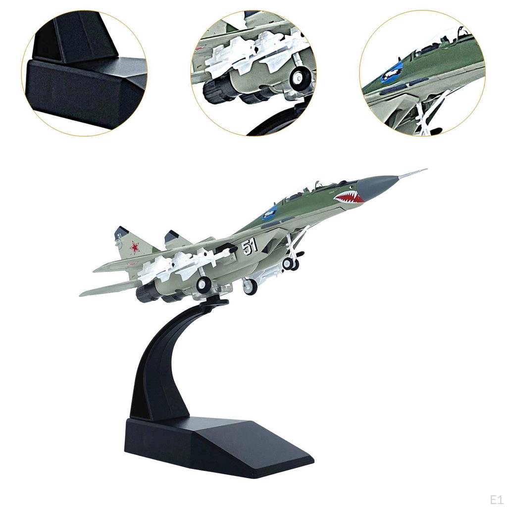 1:100 Модель реактивного истребителя из сплава с декором для рабочего стола, литой самолет
