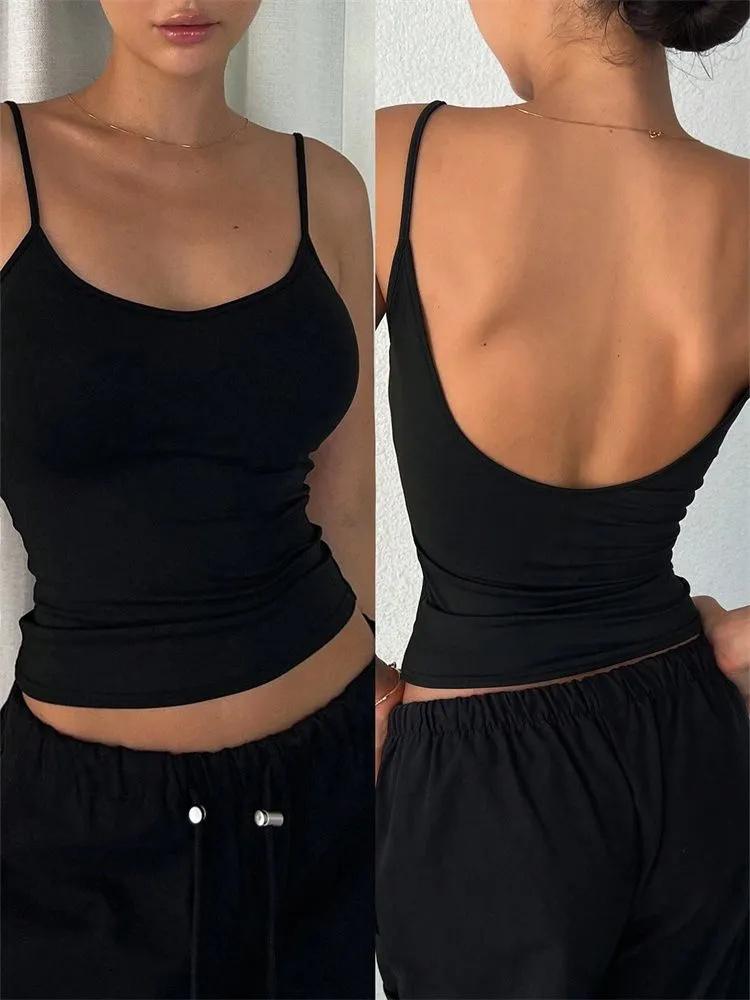 Топ-ками phumee без спины, укороченный, однотонный A2249