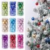 24pcs 3cm New Year Crafts Home Decor Christmas Tree Decoration Drop Pendant Xmas Hanging Ball Bauble