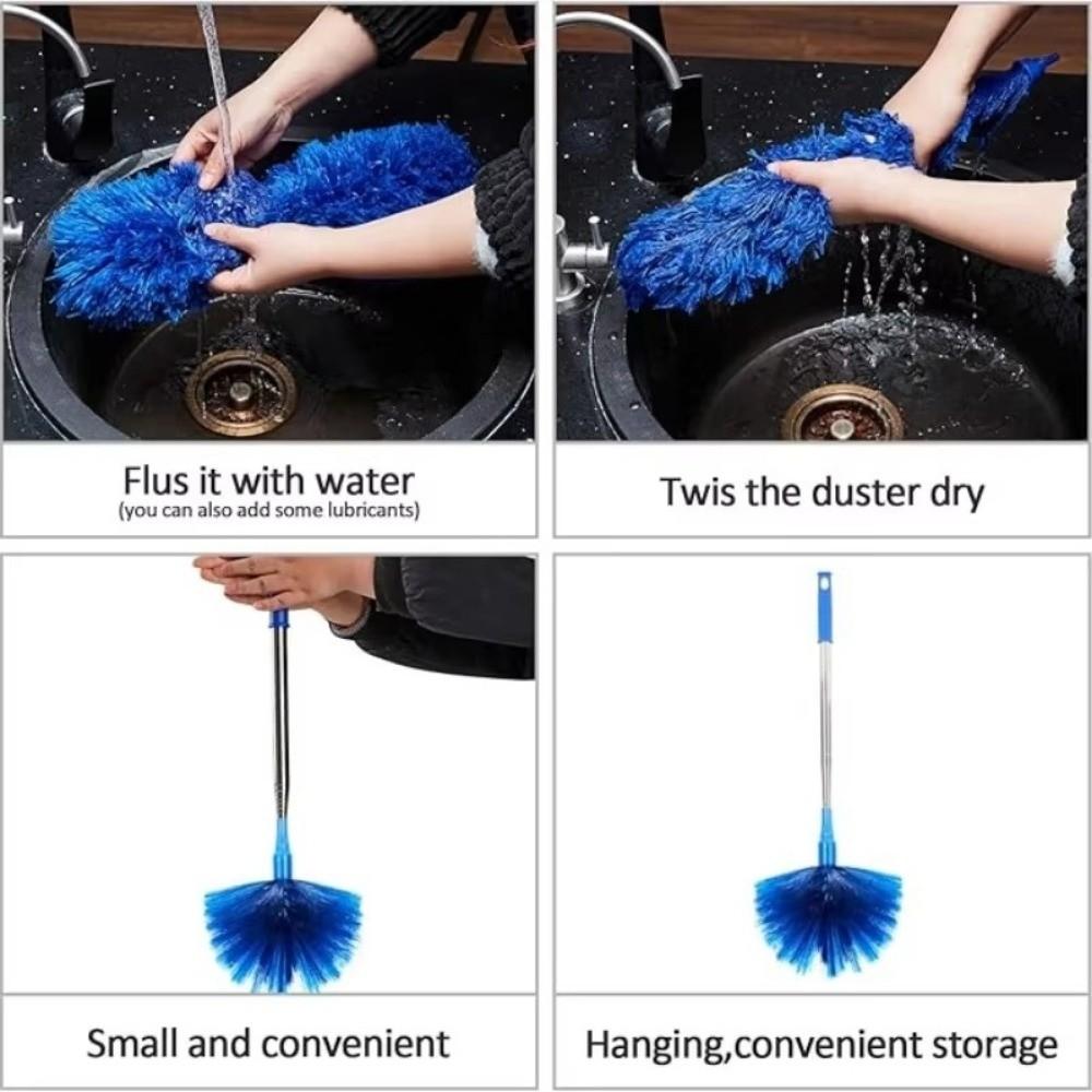 Washable Telescopic Duster Ceiling Cleaning Cleaner Brush Spider Web Removal Home Cleaning