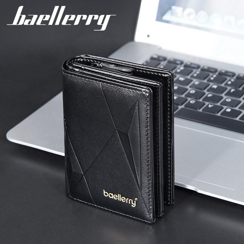 Baellerry Мужские и женские короткие кошельки, винтажный дизайн, визитница на молнии, модный кошелек, кошелек