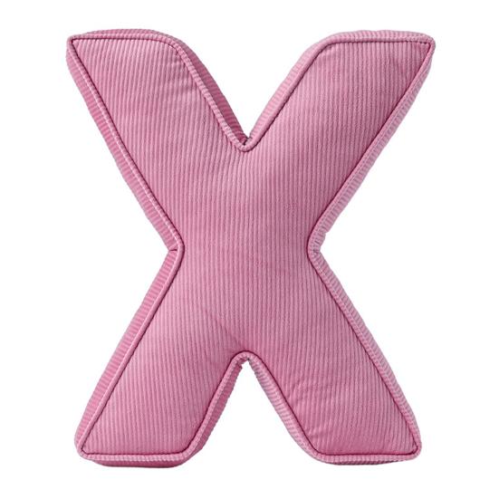 Розовая вельветовая подушка-буква от A до Z, английский алфавит, декоративная подушка для дивана, спальни, гостиной