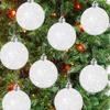 24-Piece 6cm/2.36-Inch White Glitter Snowflake Christmas Ball Ornaments & Shatterproof Tree Hanging Trinkets