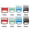 8Pcs Professional Limit Comb Cutting Guide Combs 1.5/3/4.5/6/10/13/19/25MM Set For Kemei Hair Clipper KM-809A/809PG