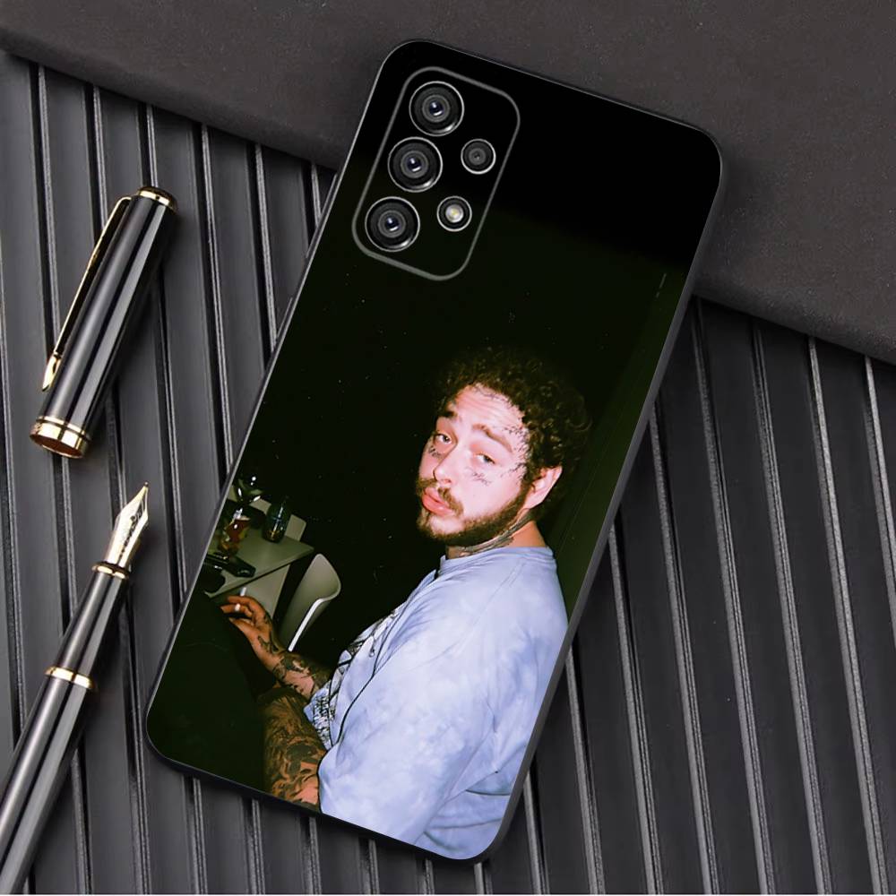 King P-Post M-Malone Phone Case For Samsung Galaxy A13,A21s,A22,A31,A32,A52,A53,A71,A80,A91 Soft Black Shell
