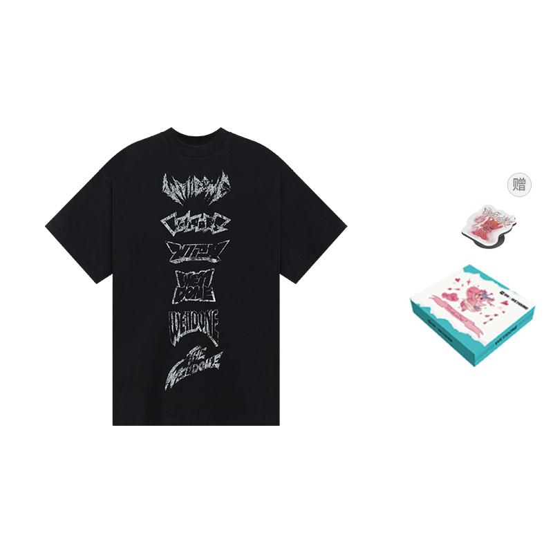 WE11DONE SS24 T Shirt Unisex Black WD-TT1-24-866-U-BK