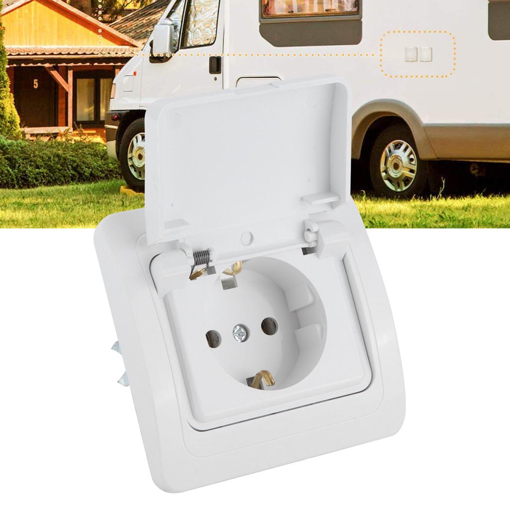 16A 250V Power Outlet Box Socket Accessory Moistureproof for Marine Truck Camper Yacht