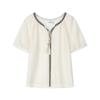 Lagogo Lago Valley's new lightweight tassel lace up versatile top for women