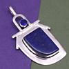 Pendant Lapis Lazuli Silver Jewelry 2.5" Gemstone  Handmade Sterling Silver