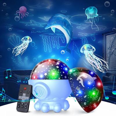 Медуза Осьминог Звездный RGB Свет: Подарок - Музыкальный проектор с пультом управления